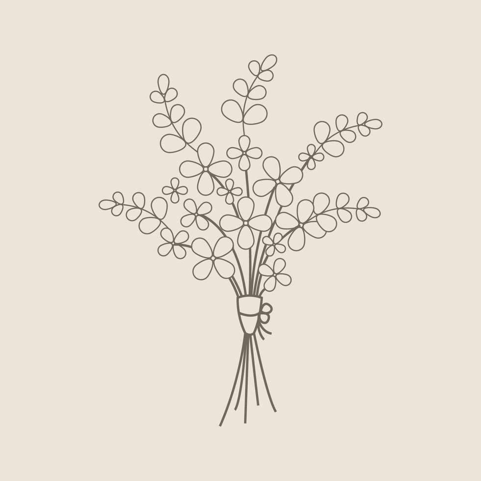 Floral Hand Drawn Design Elements vector