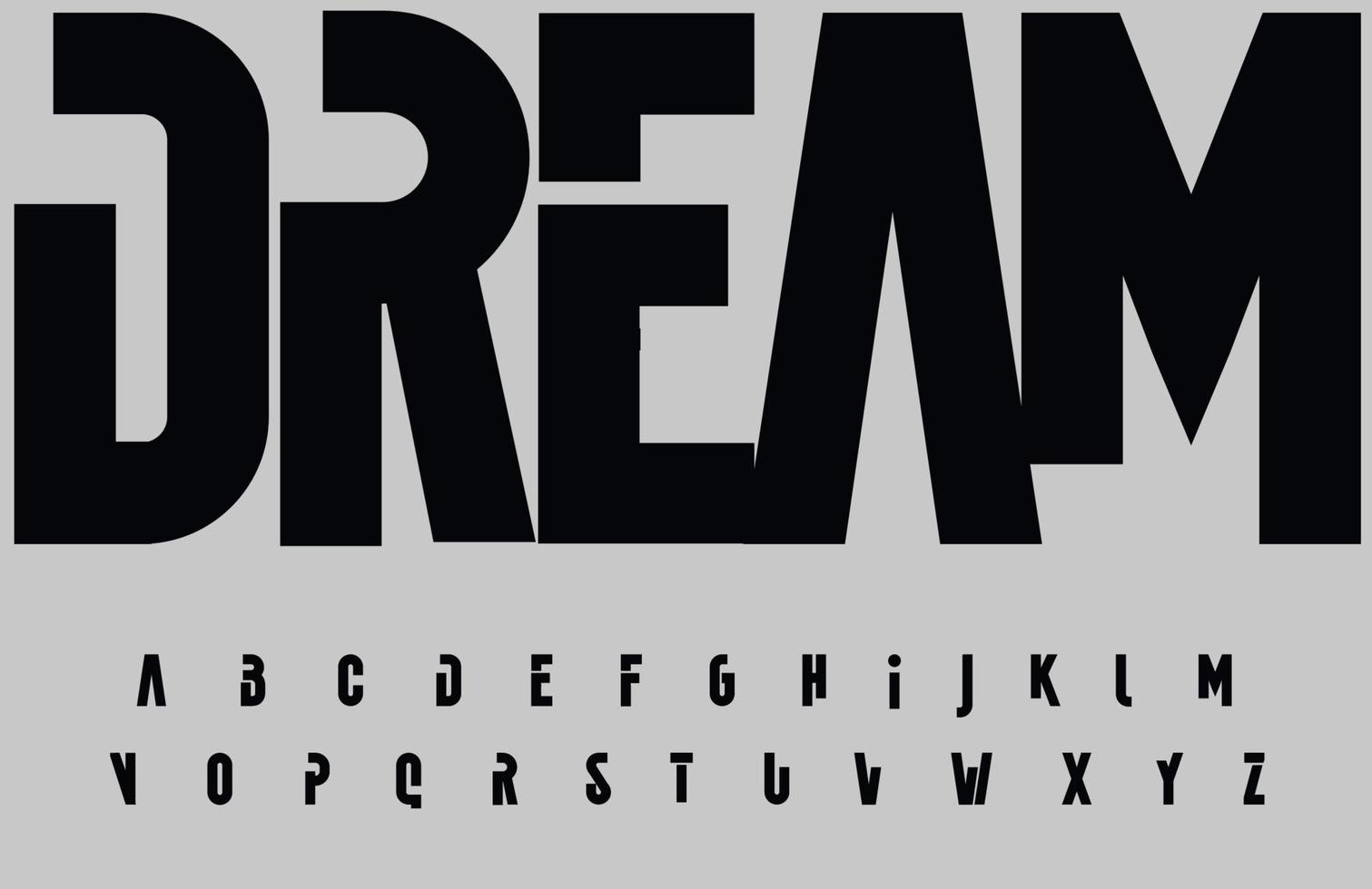 Bold high font, tall cropped alphabet for futuristic technology typographic design. Creative typography for magazine title, underline text, newspaper headline, logo, and monogram. Vector letters.