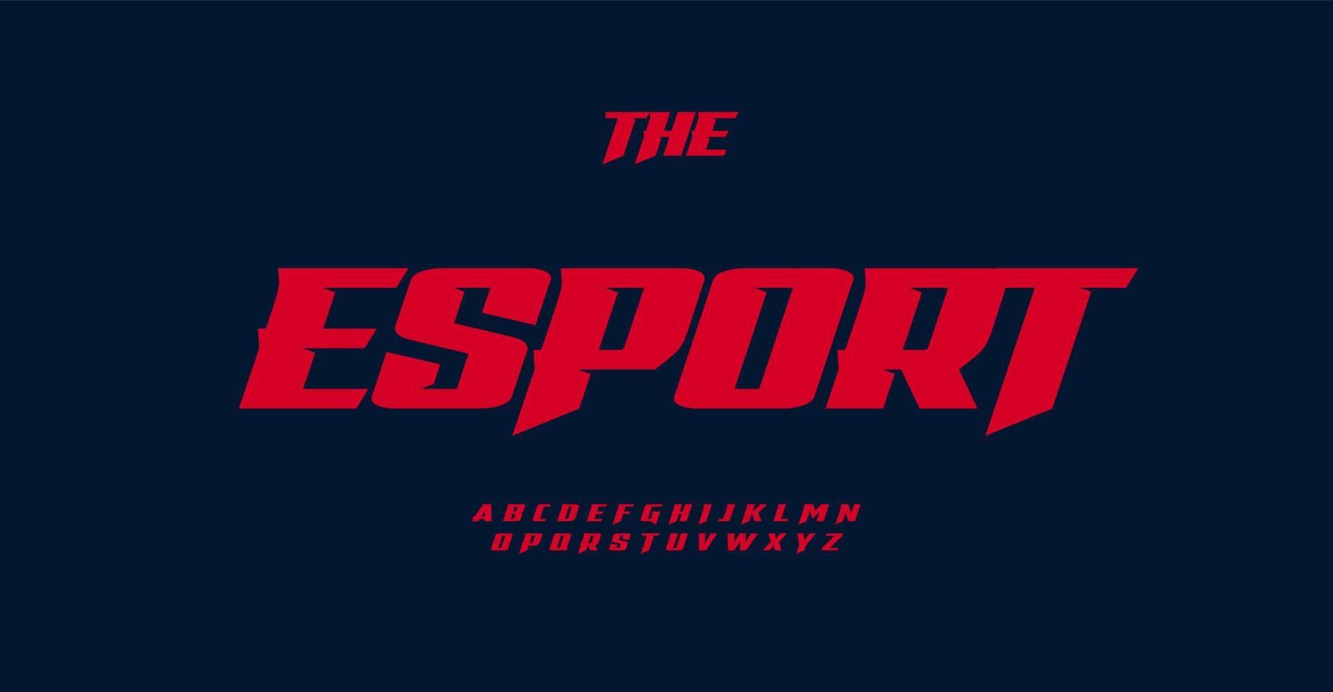 Brave bold italic font with bevel sharp serifs and blade letters. Wide dynamic alphabet for sport, cyber gaming, shooters, MMORPG, quests, simulators, fighting games. Vector typographic design.