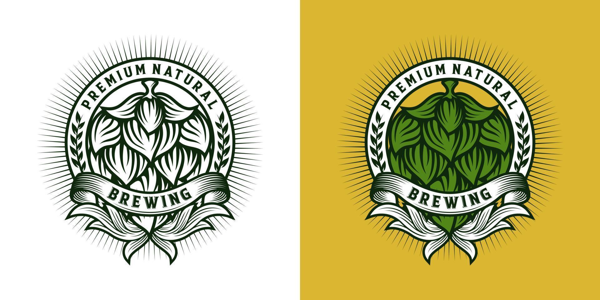 diseño de vector de logotipo de elaboración de cerveza