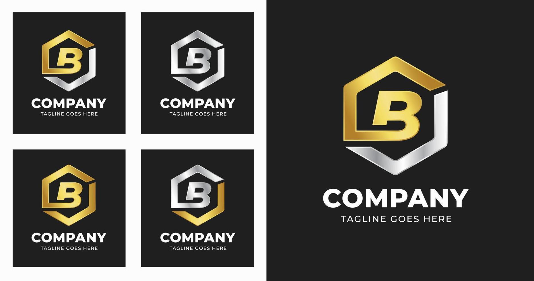 Letter J logo template design with luxury geometric variation concept modern vector