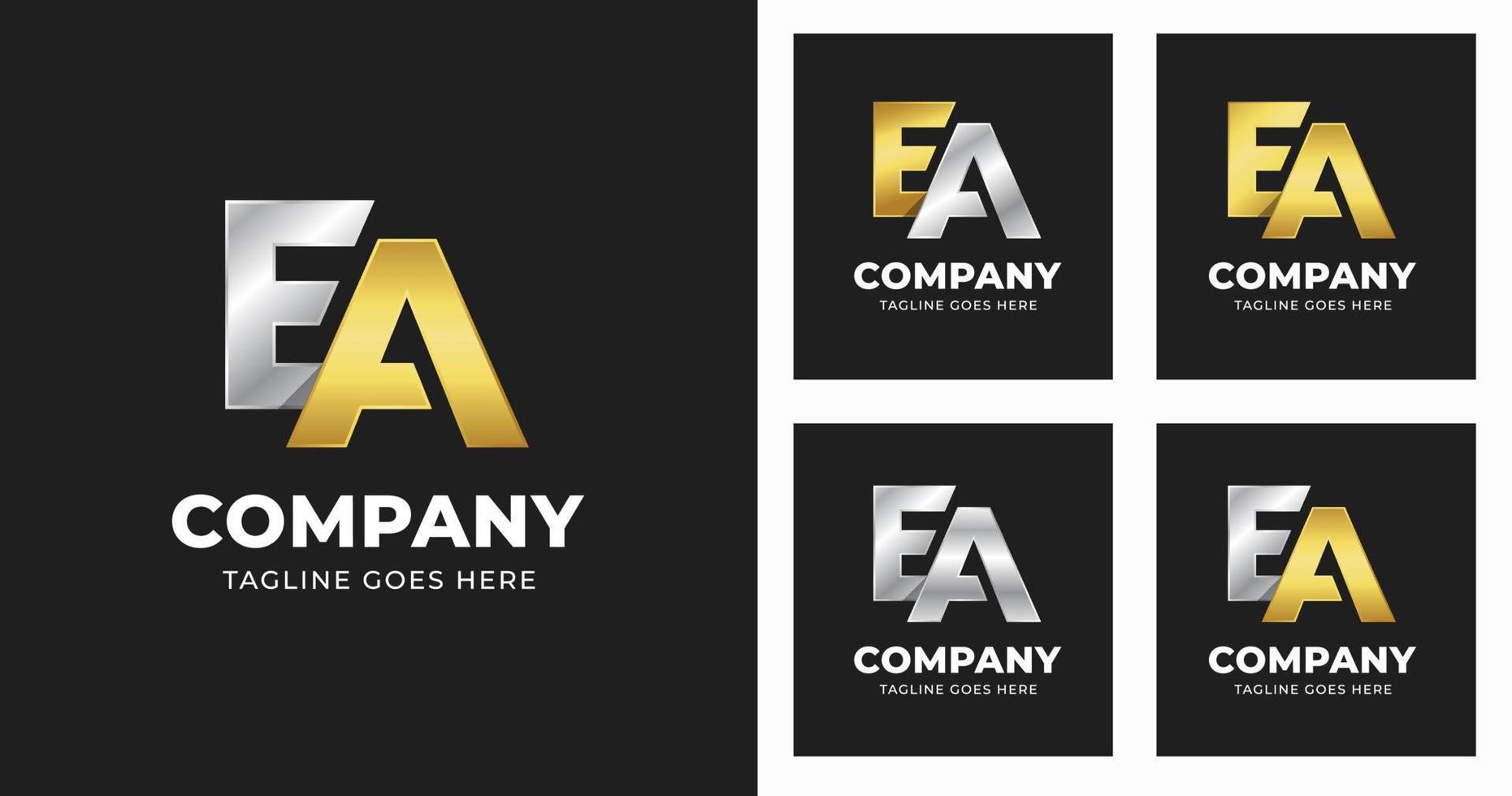 Letter E A logo template design with luxury variation concept modern vector