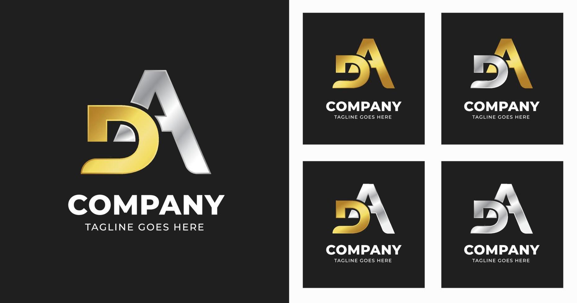 Letter D A logo template design with luxury variation concept modern vector