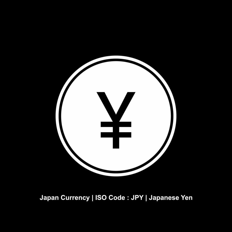 Japan Money Currency, Yen Icon Symbol, JPY Sign. Vector Illustration