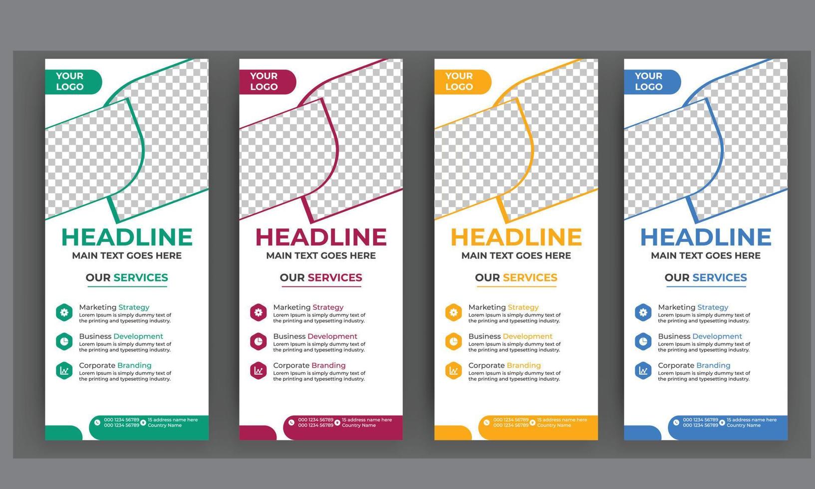 Business Roll Up Banner free download vector
