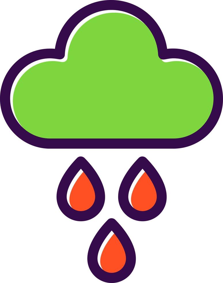 diseño de icono de vector de lluvia