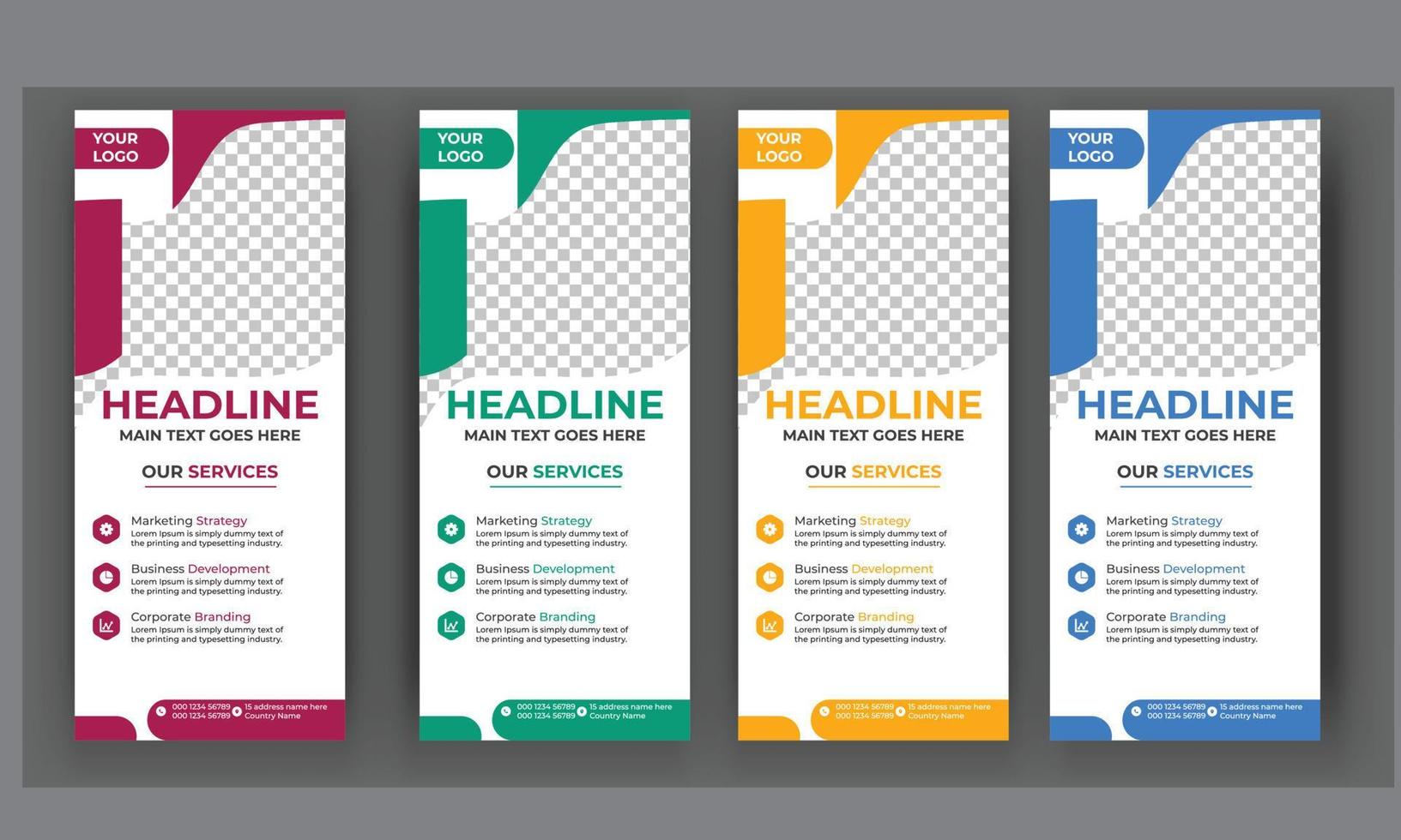 Business Roll Up Banner free download vector