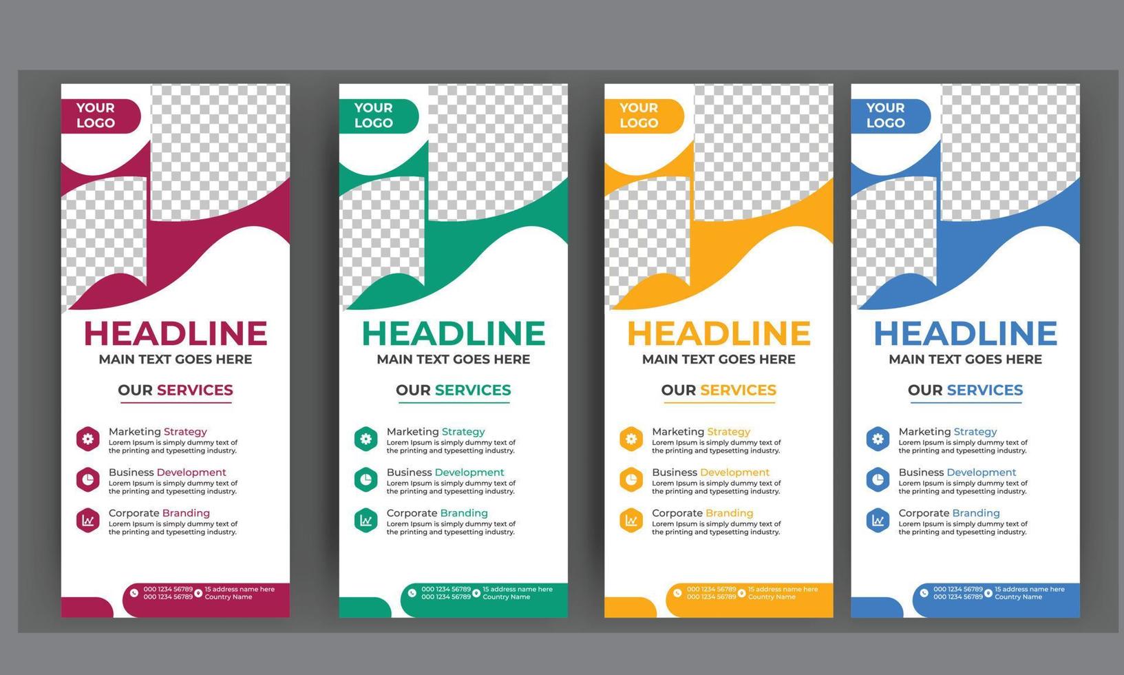 Business Roll Up Banner free download vector