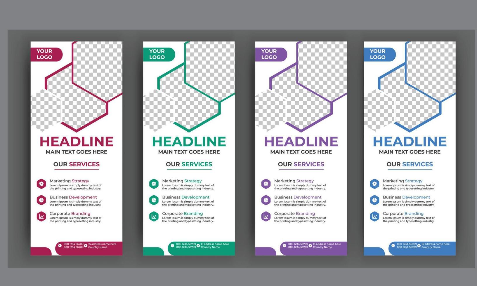 Business Roll Up Banner free download vector