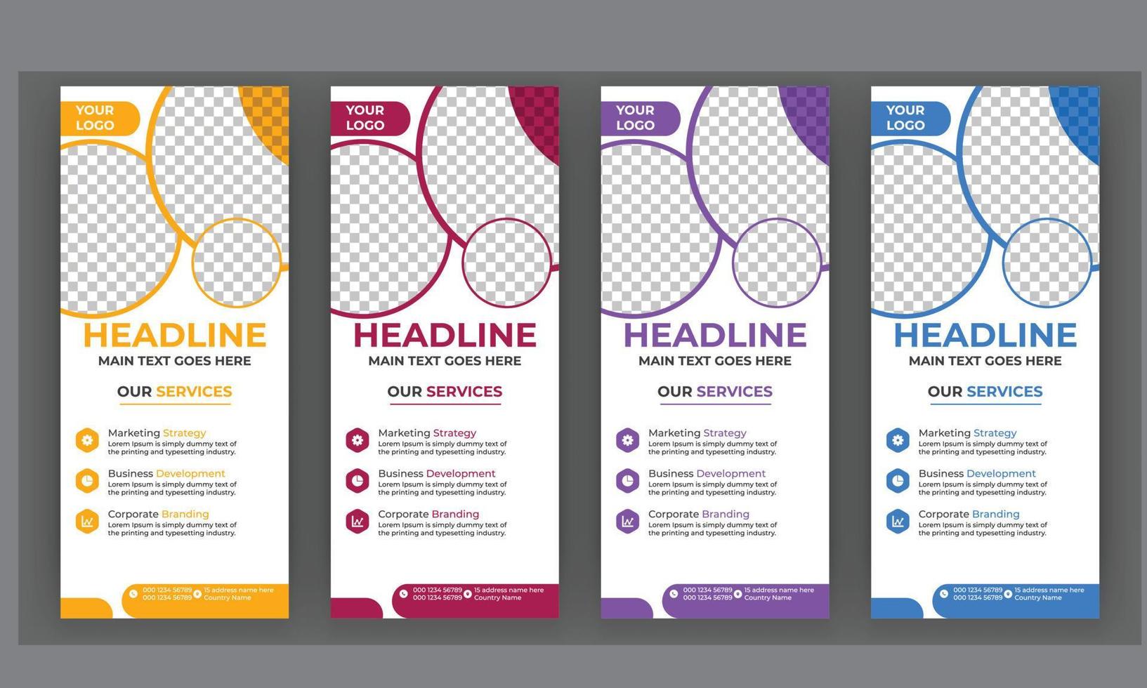 Business Roll Up Banner free download vector