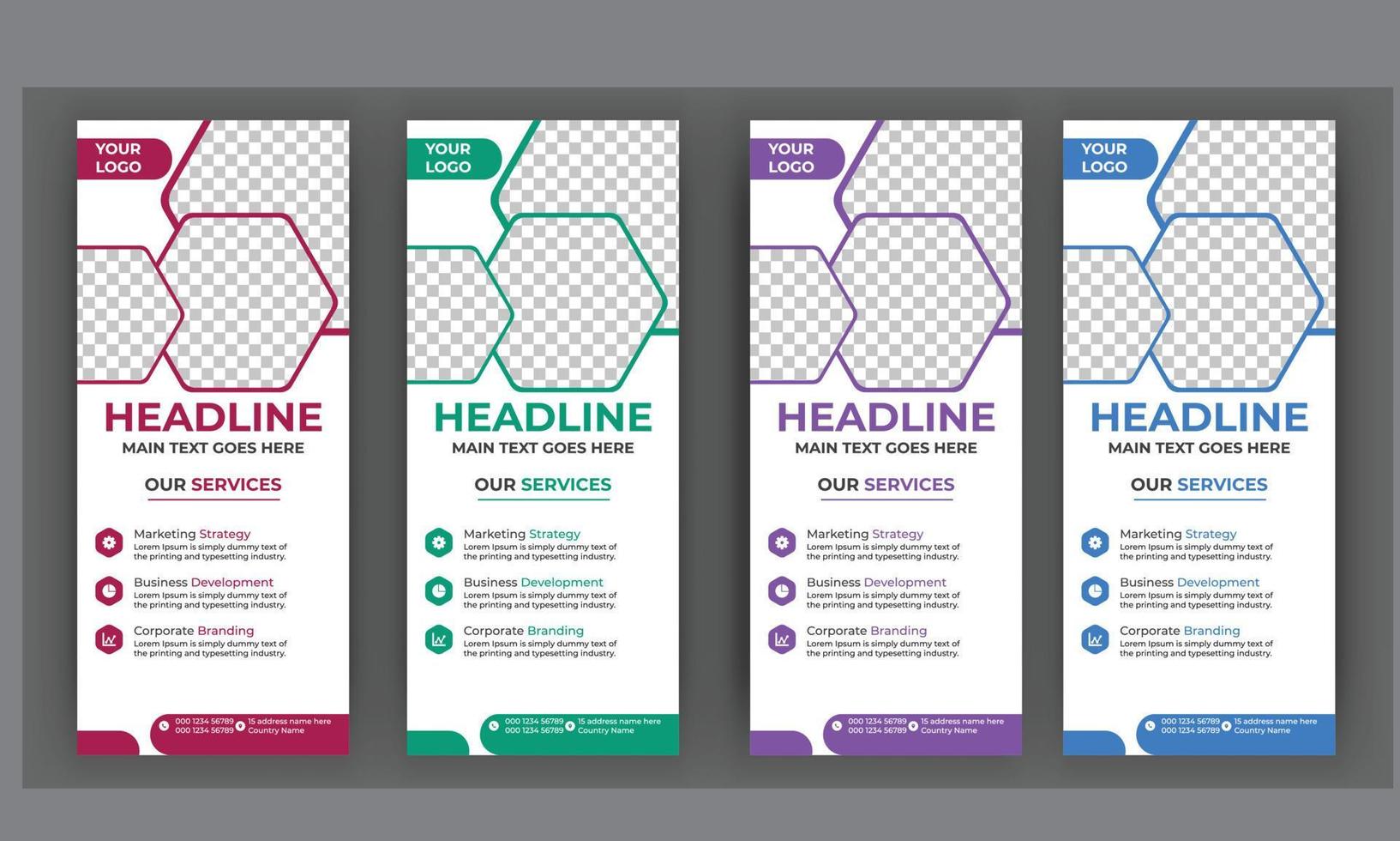 Business Roll Up Banner free download vector