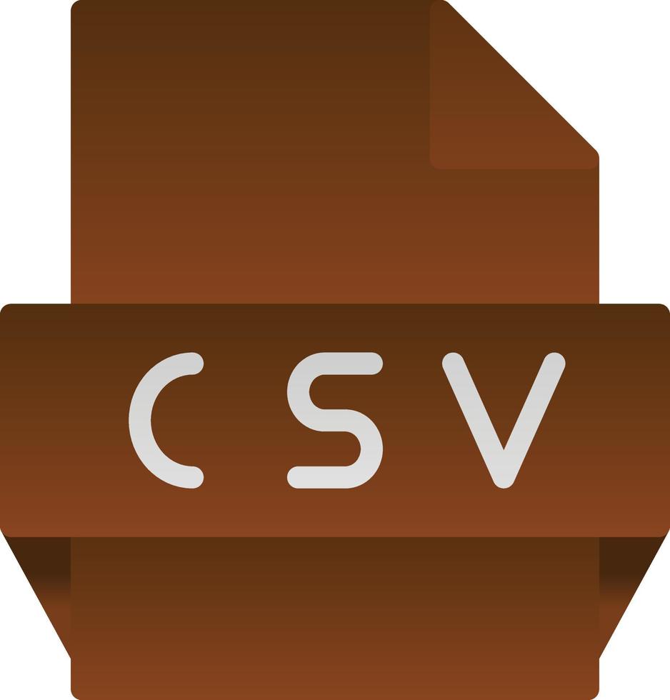 icono de formato de archivo csv vector