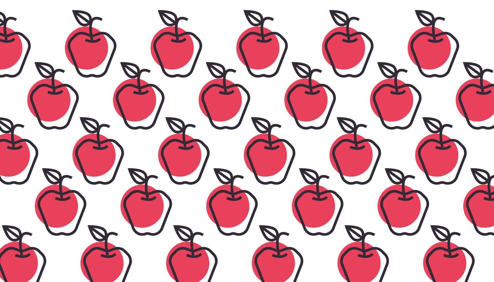 apple pattern vector art illustration food and fruit pattern
