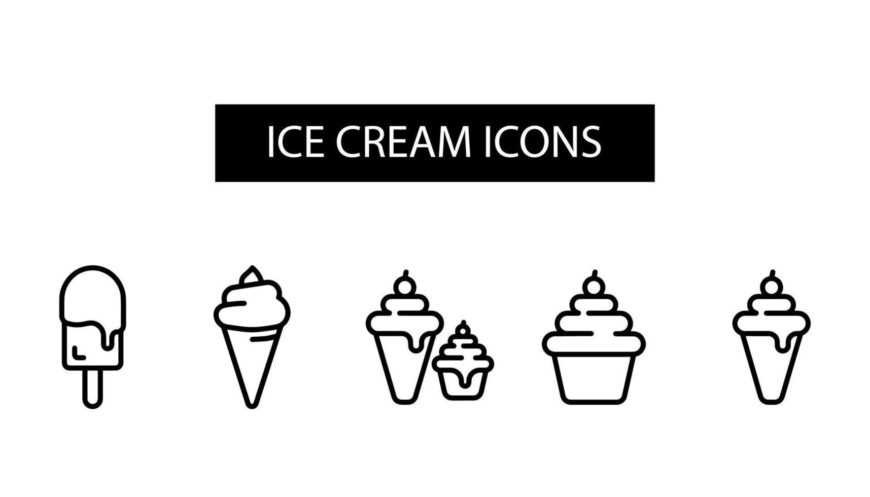 helado icono diseño frío dulce icono crema congelado vector