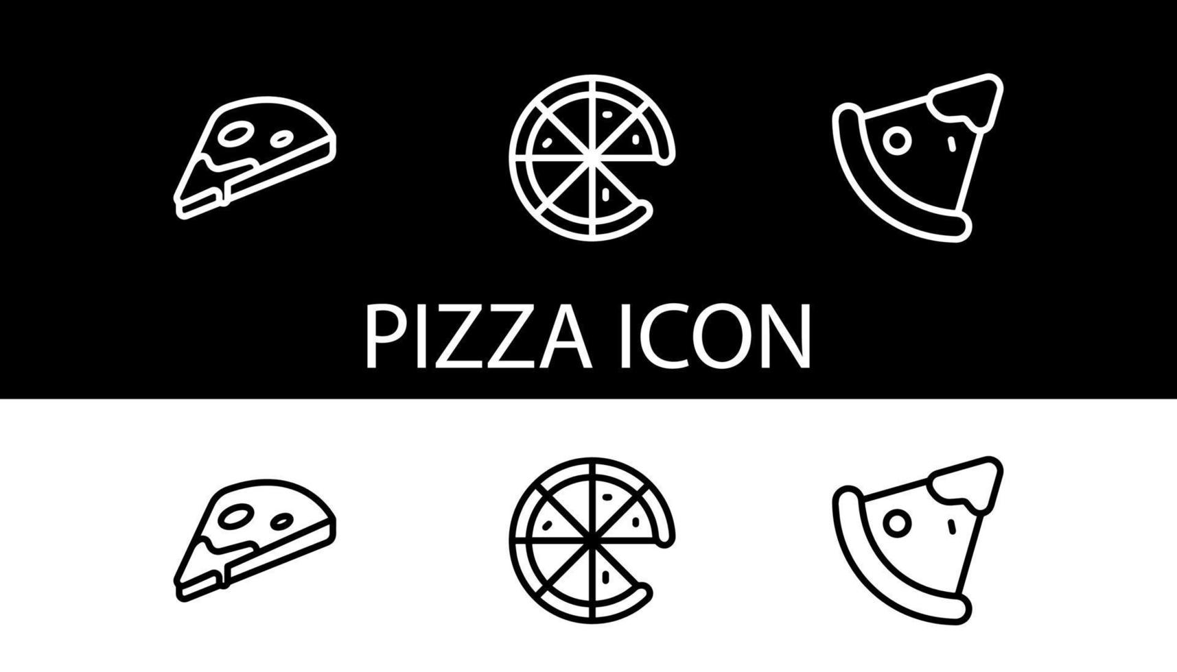 ilustración de icono de diseño de pizza vector de diseño de icono de comida rápida