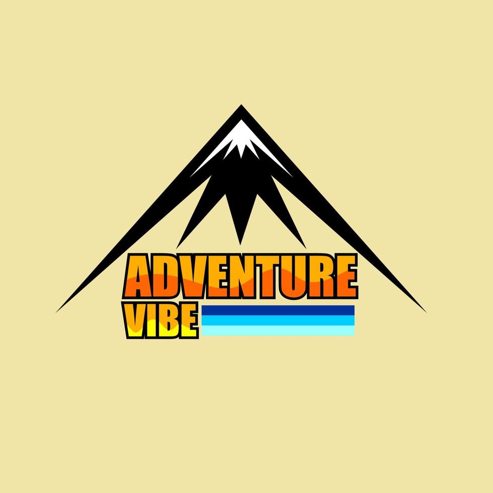 adventure video vector illustration with mountain images synonymous with adventurous themes