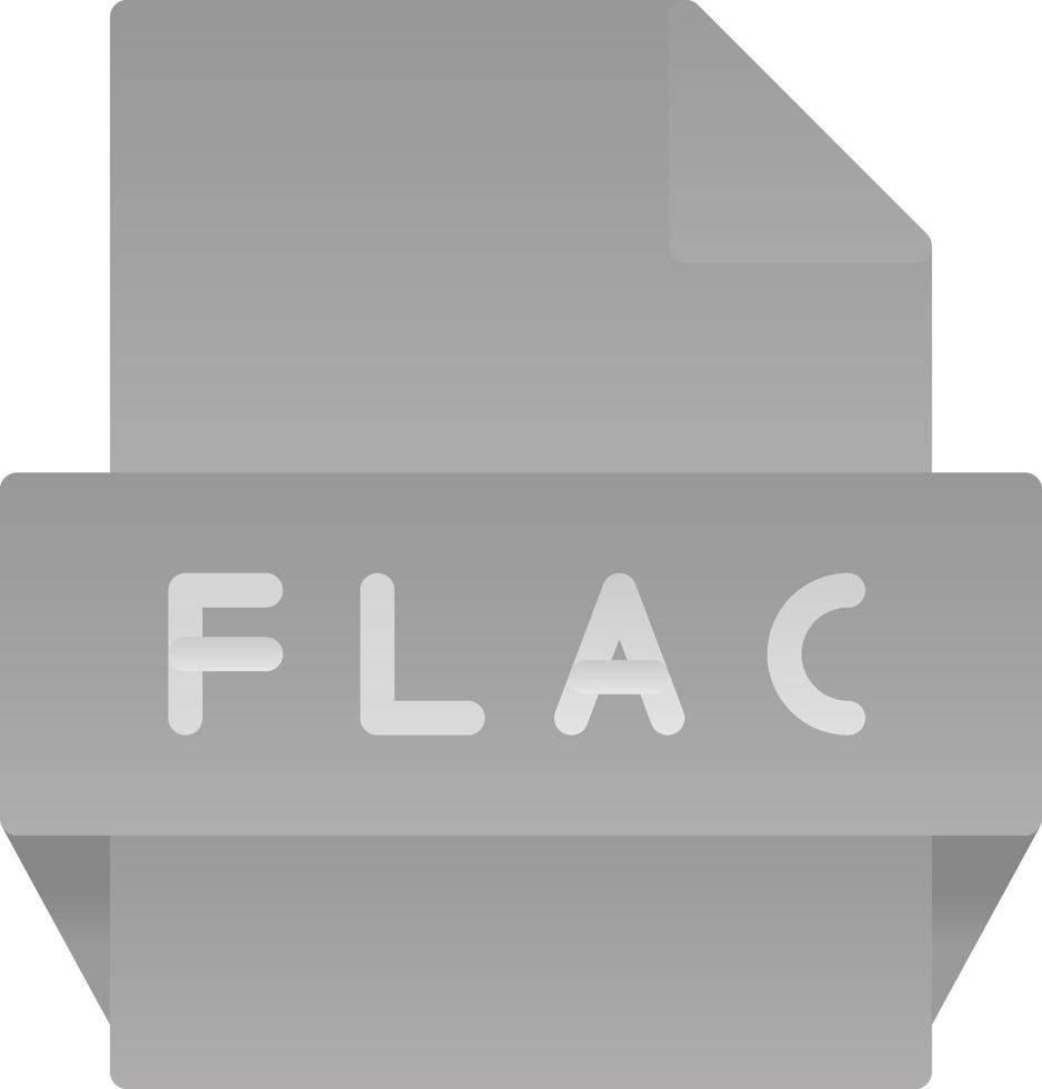 icono de formato de archivo flac vector