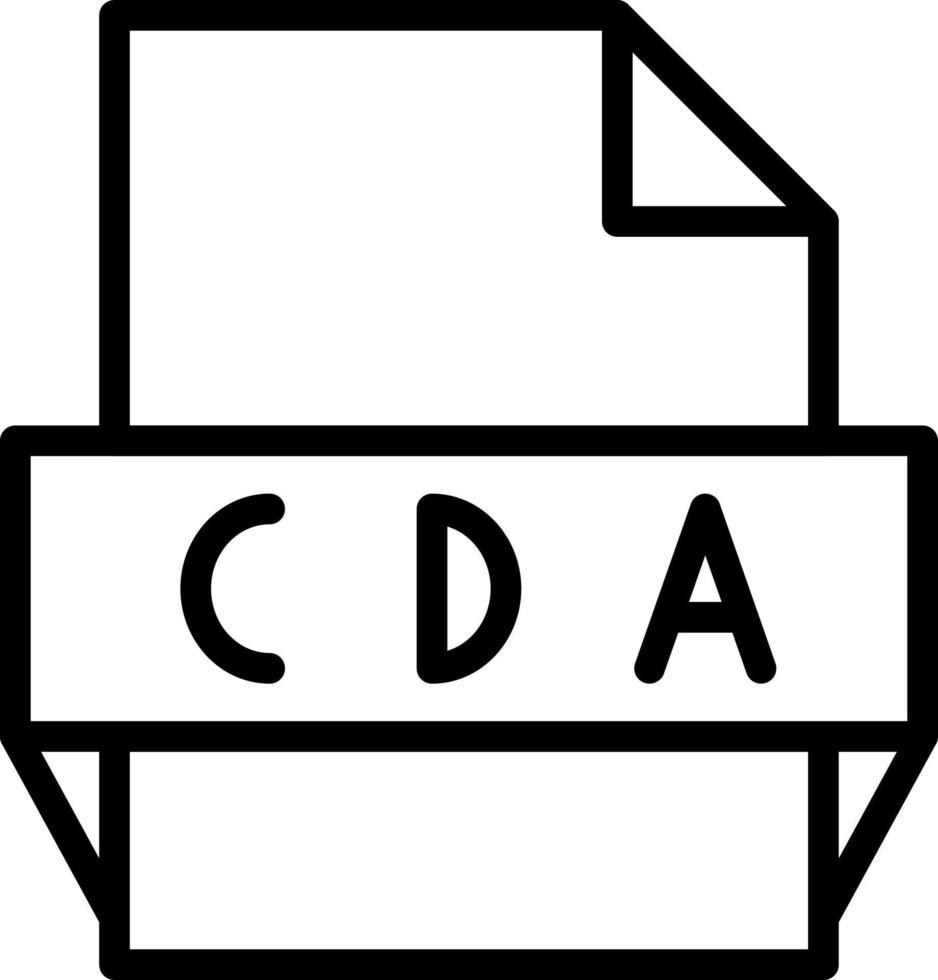 icono de formato de archivo cda vector