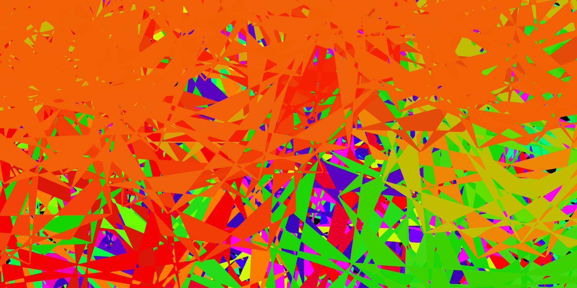 Dark green, red vector background with polygonal forms.