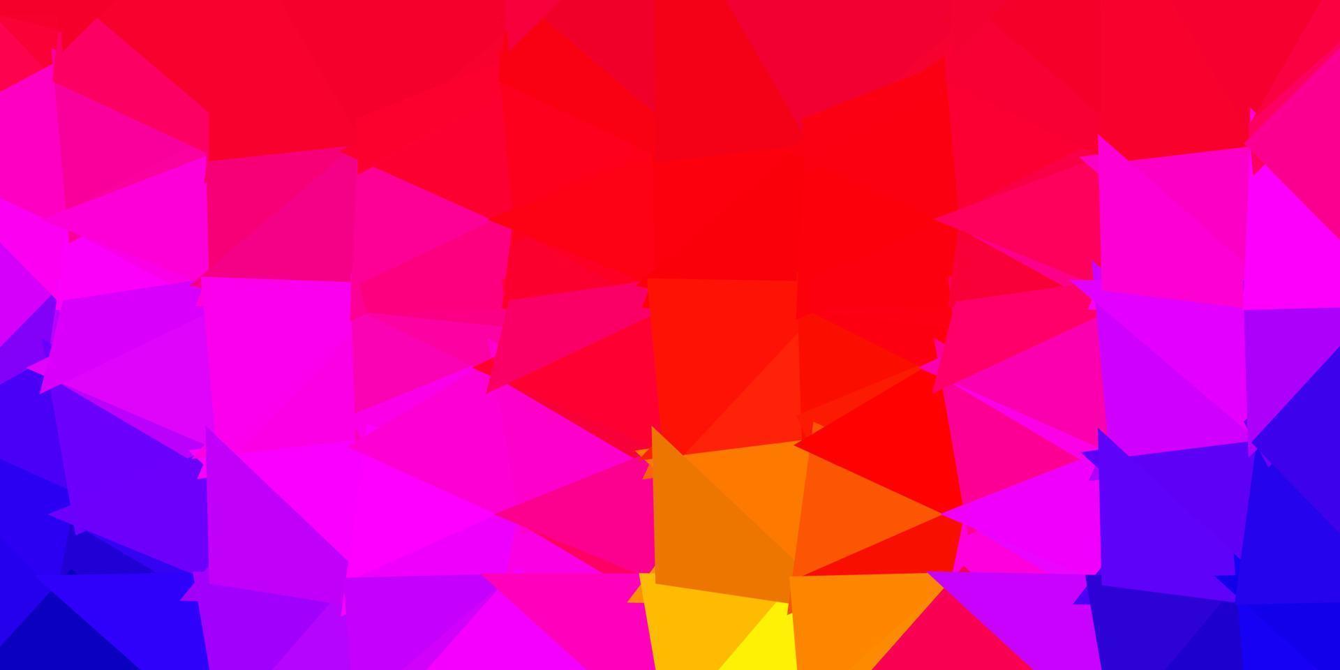 Dark green, red vector triangle mosaic pattern.
