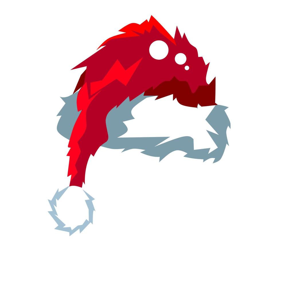 santa hat icon design, red hat santa with elegant concept vector
