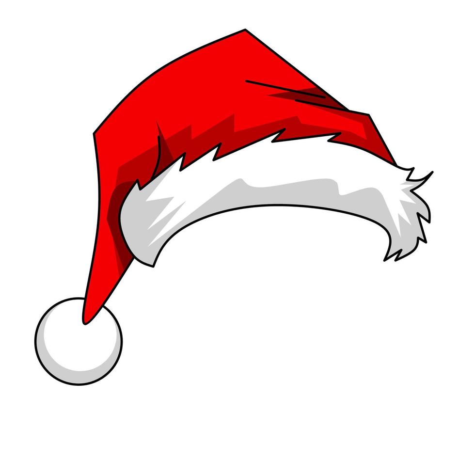 santa hat icon design, red hat santa with elegant concept vector