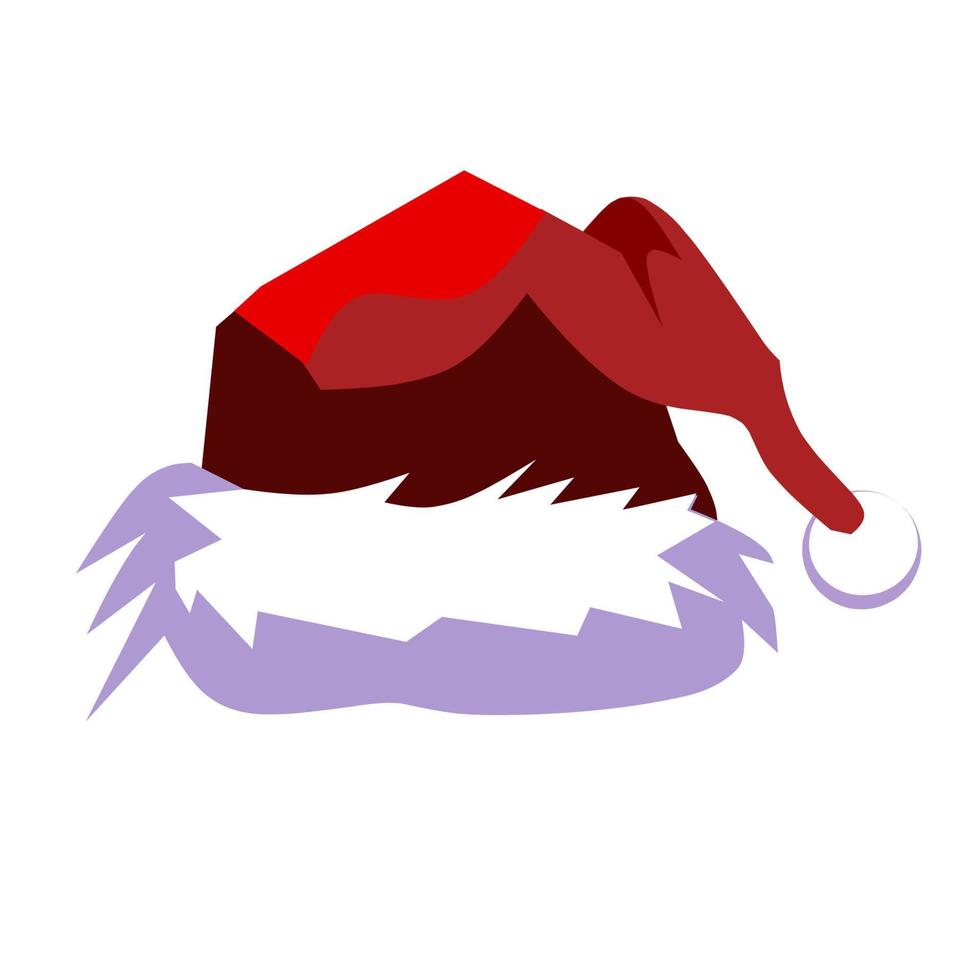 santa hat icon design, red hat santa with elegant concept vector