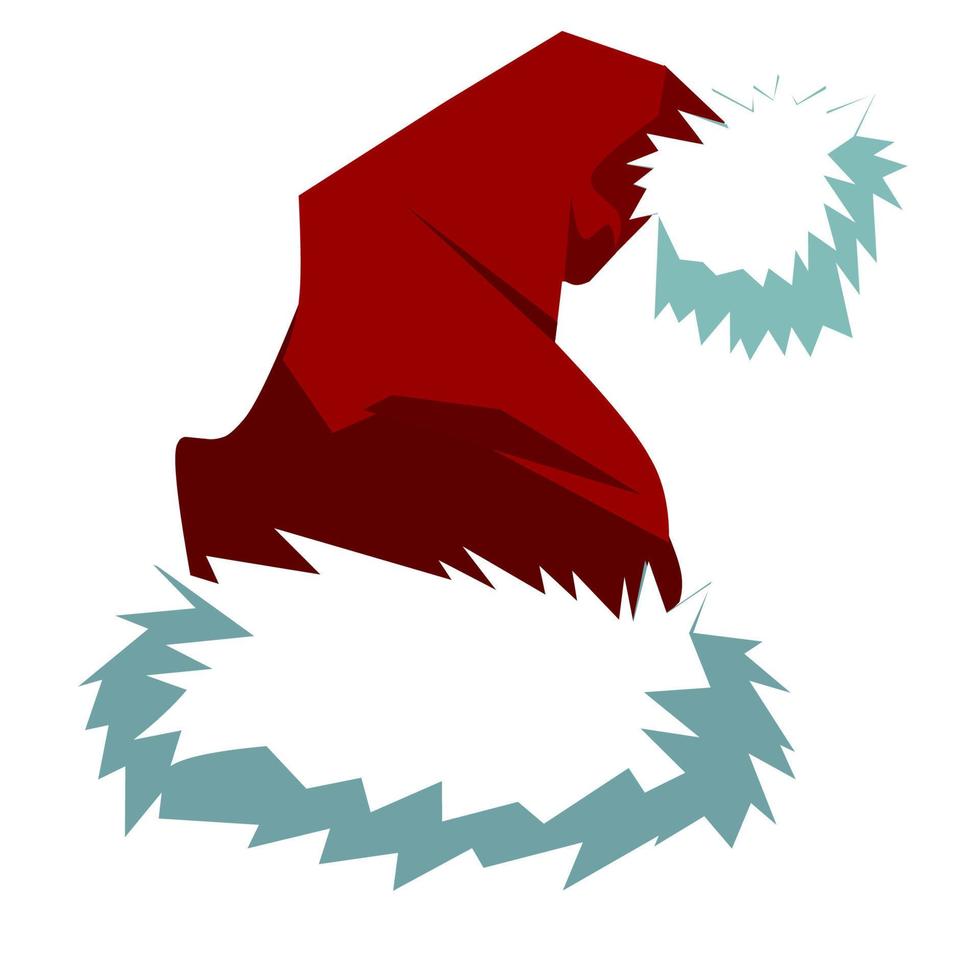 santa hat icon design, red hat santa with elegant concept vector