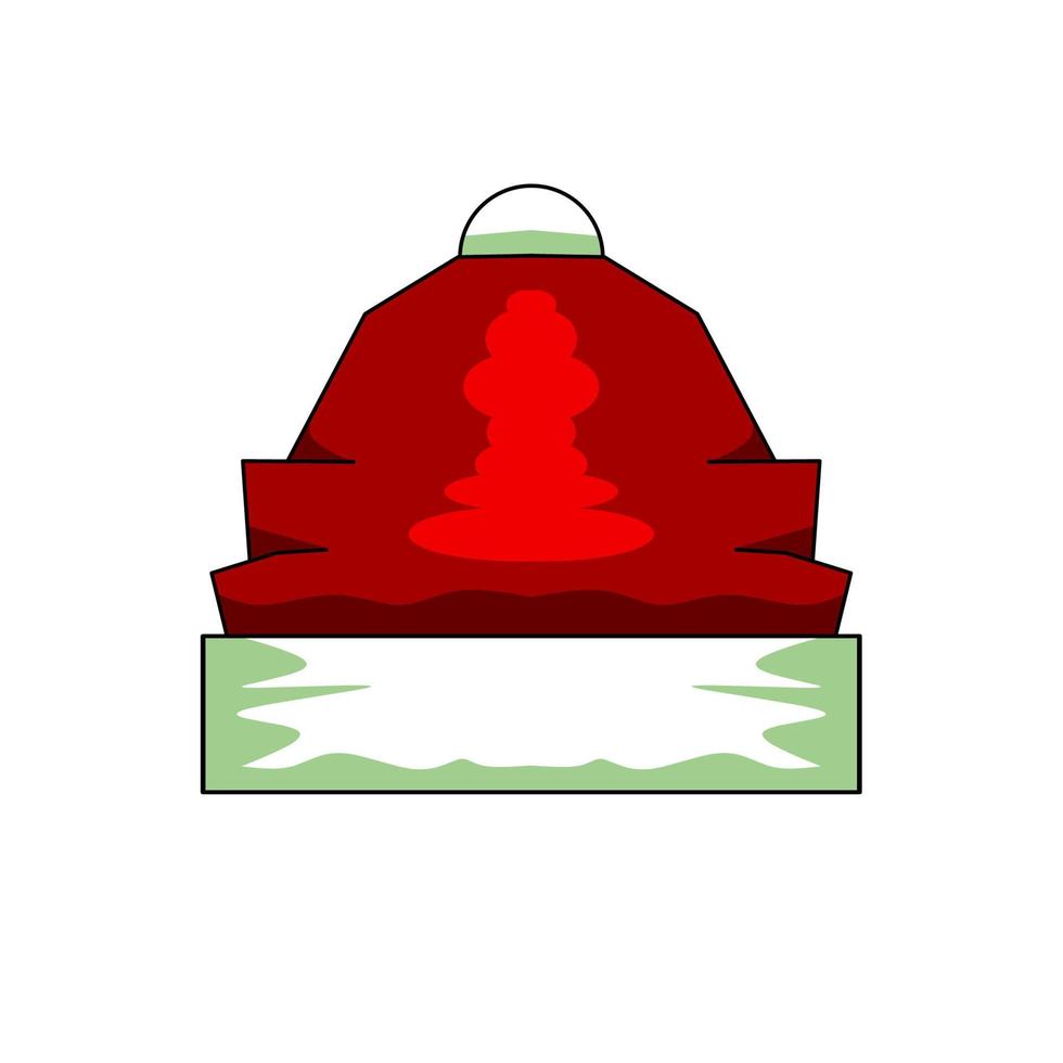 santa hat icon design, red hat santa with elegant concept vector