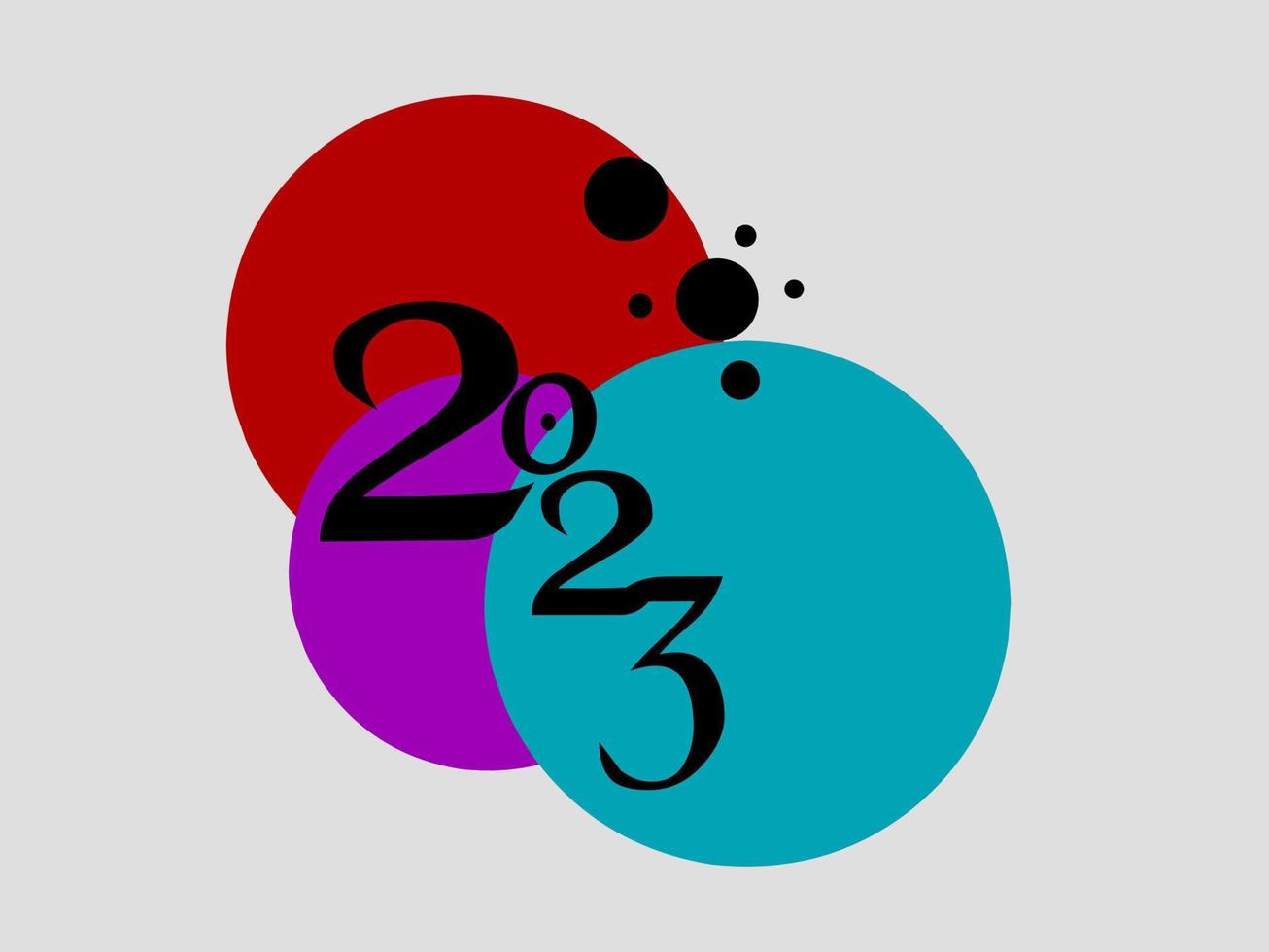 Happy New Year 2023, illustration design with elegance concept vector
