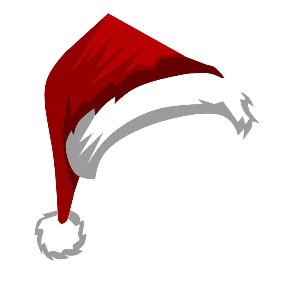 diseño de icono de sombrero de santa, sombrero rojo santa con concepto elegante vector