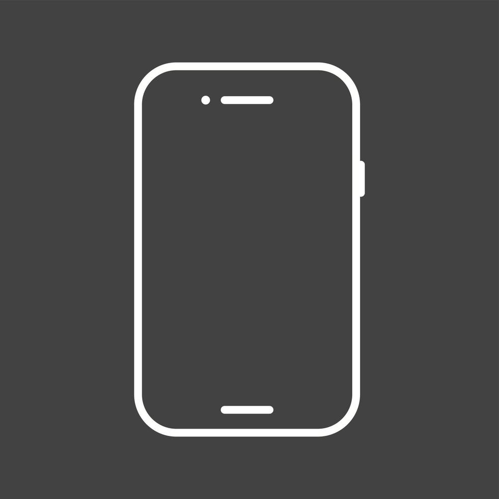 Unique Smartphone Line Vector Icon