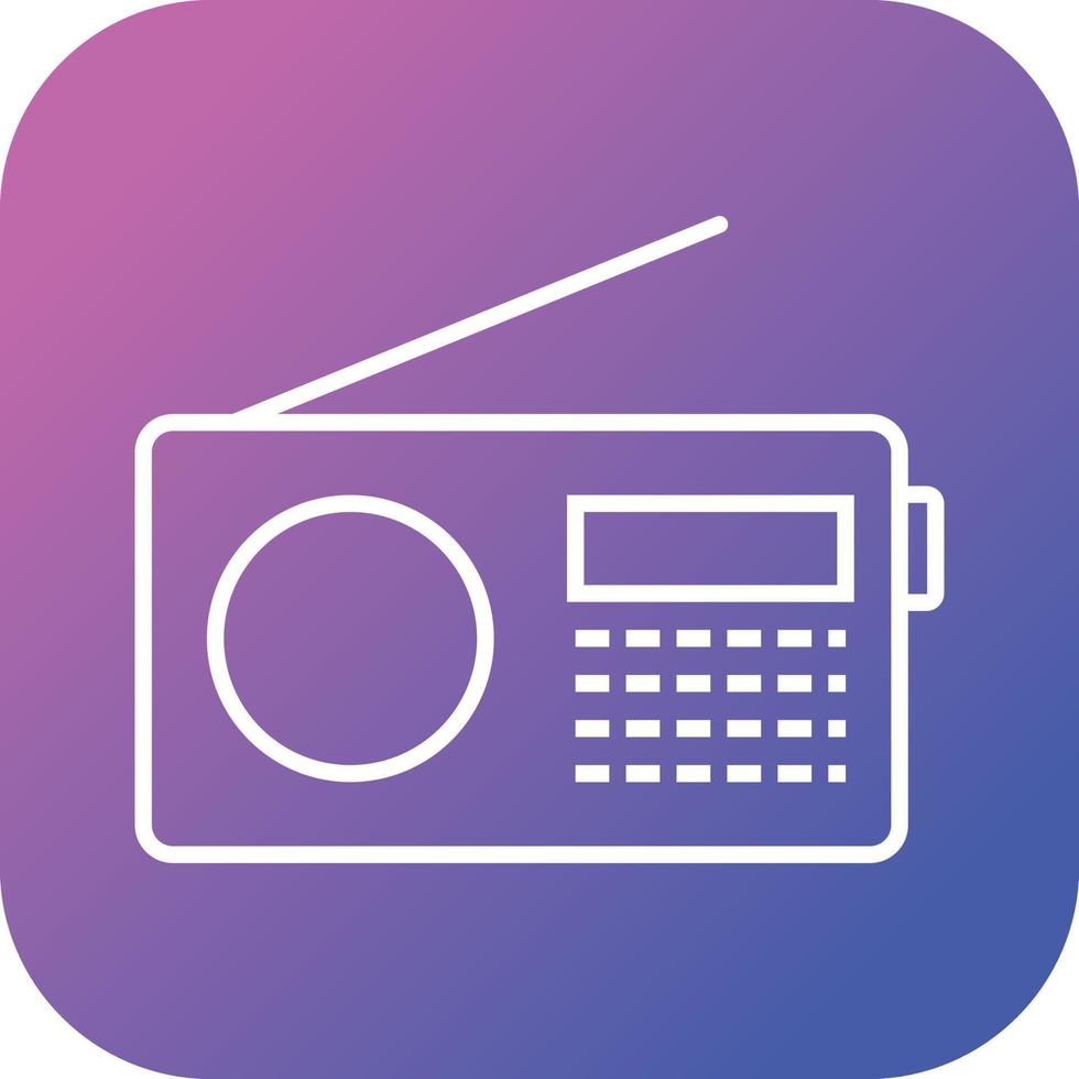 Unique Radio Set Vector Line Icon