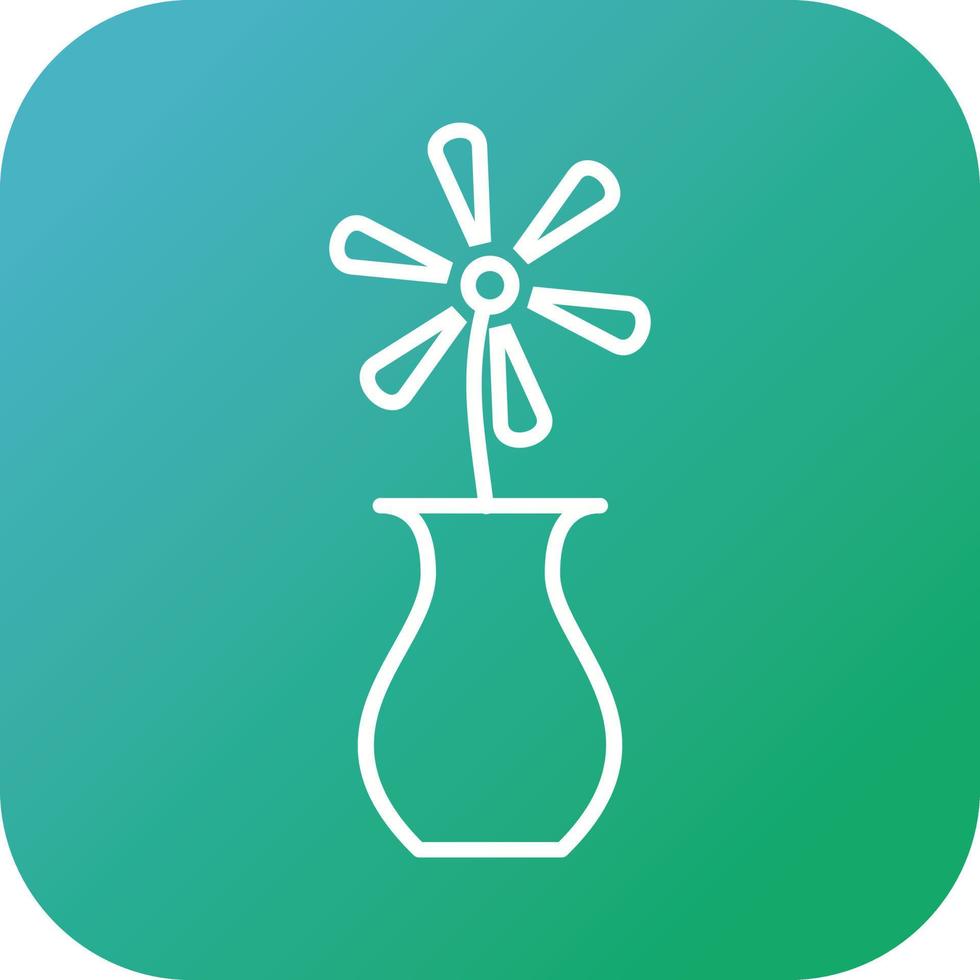 Unique Vase Vector Line Icon