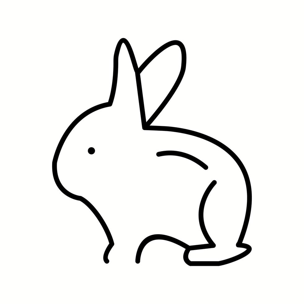 Unique Rabbit Vector Line Icon