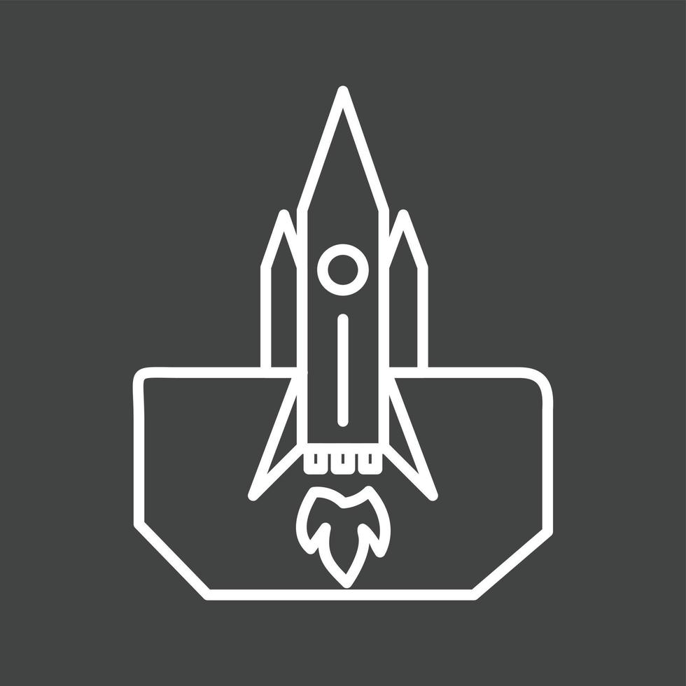 Unique Space Shuttle II Vector Line Icon