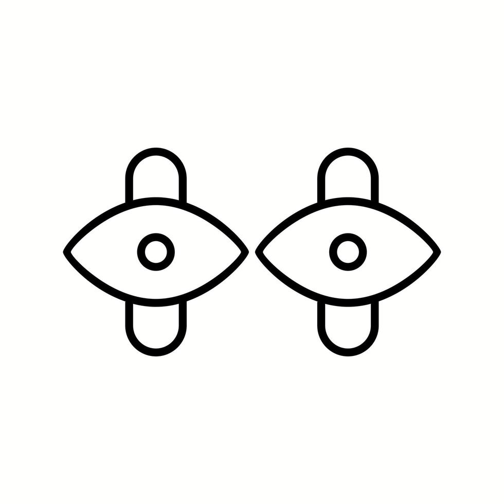 Unique Cuff Links Vector Line Icon