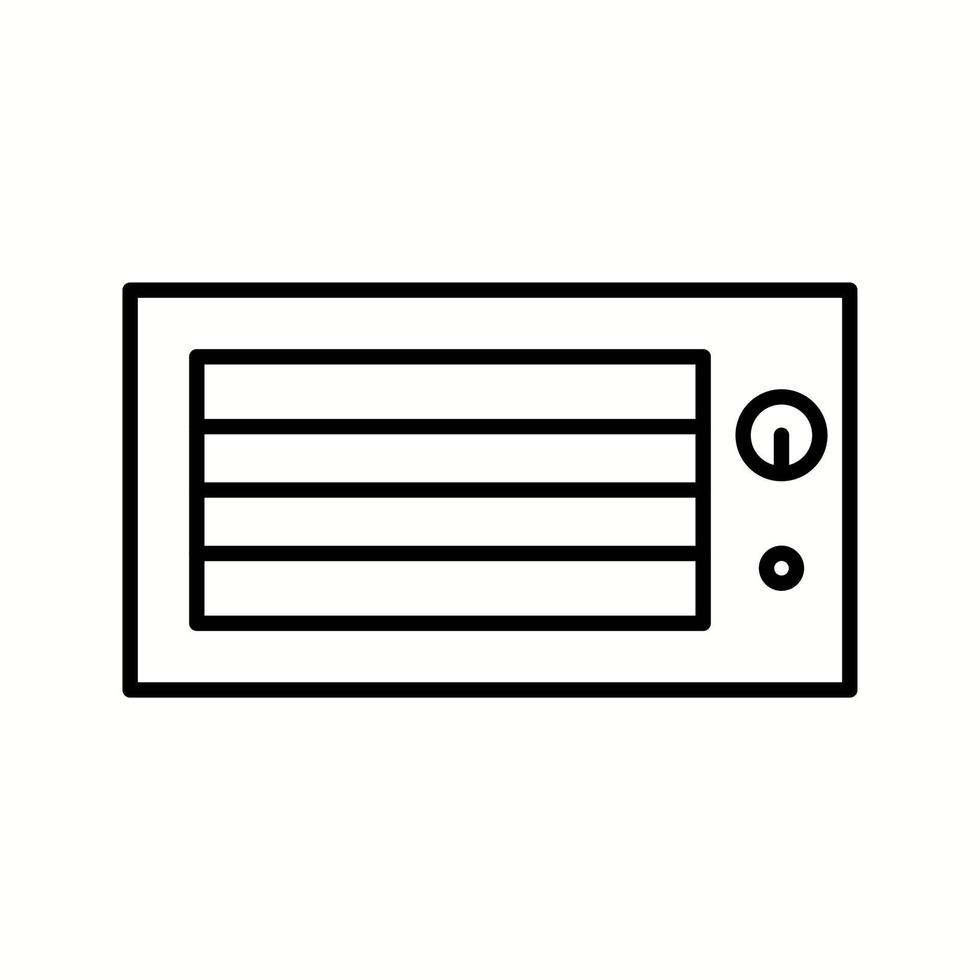 Unique Oven Line Vector Icon