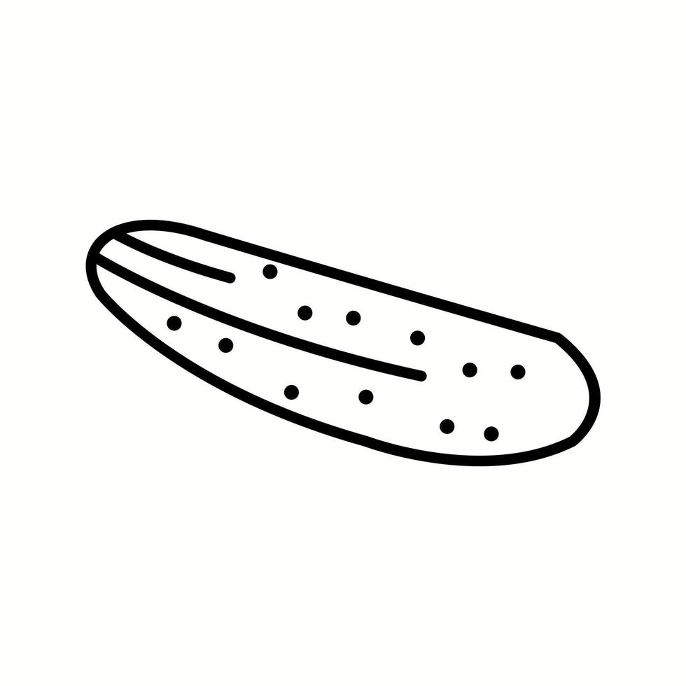 Unique Cucumber Vector Line Icon