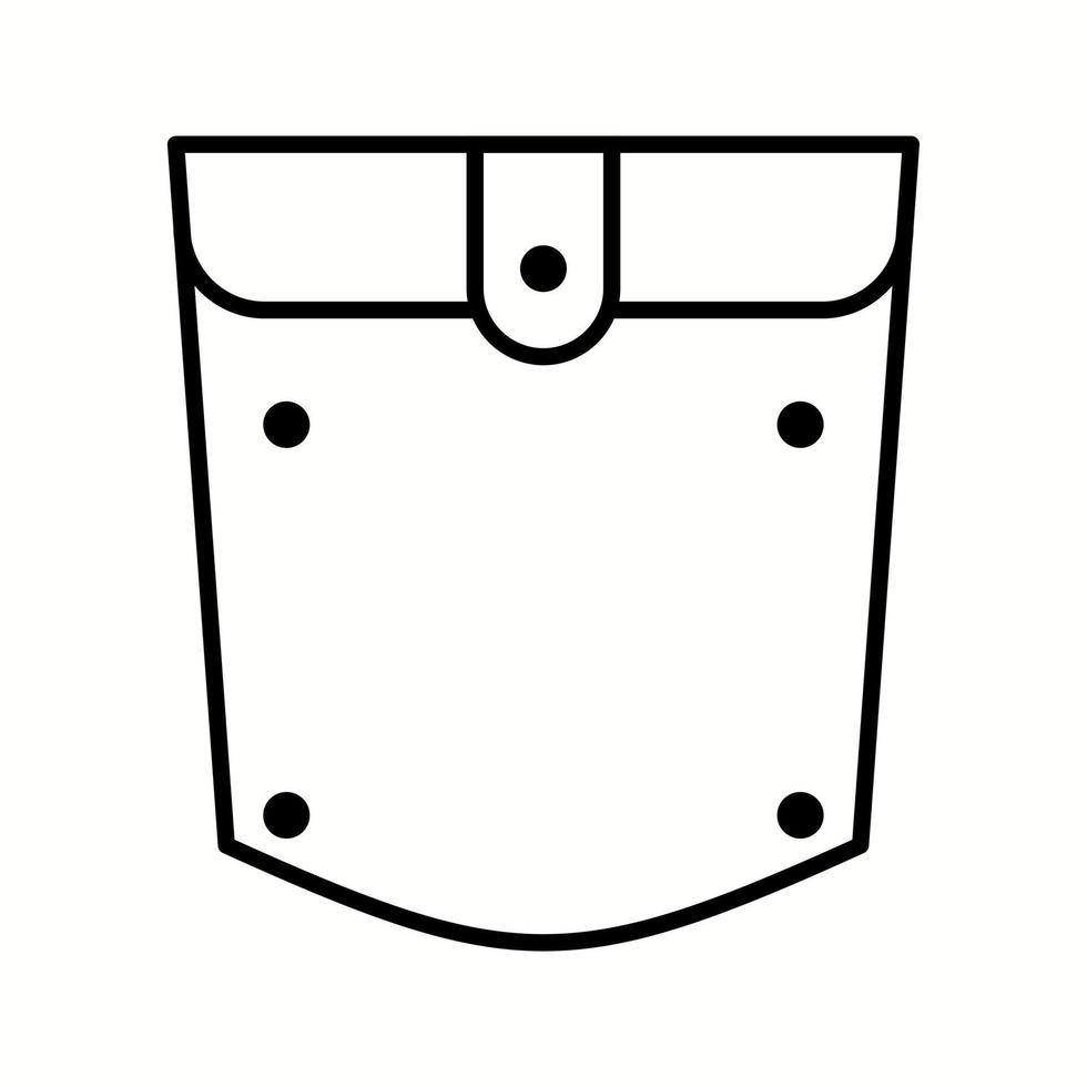 Unique Pocket Square Vector Line Icon