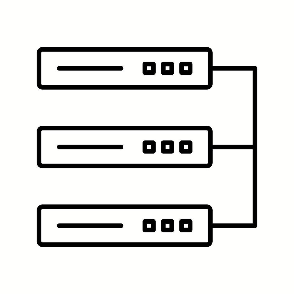 Unique Data Center Vector Line Icon