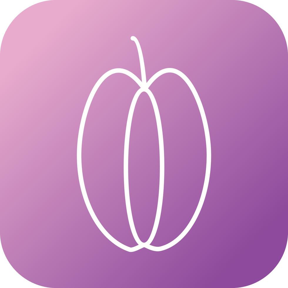 Unique Carambola Vector Line Icon
