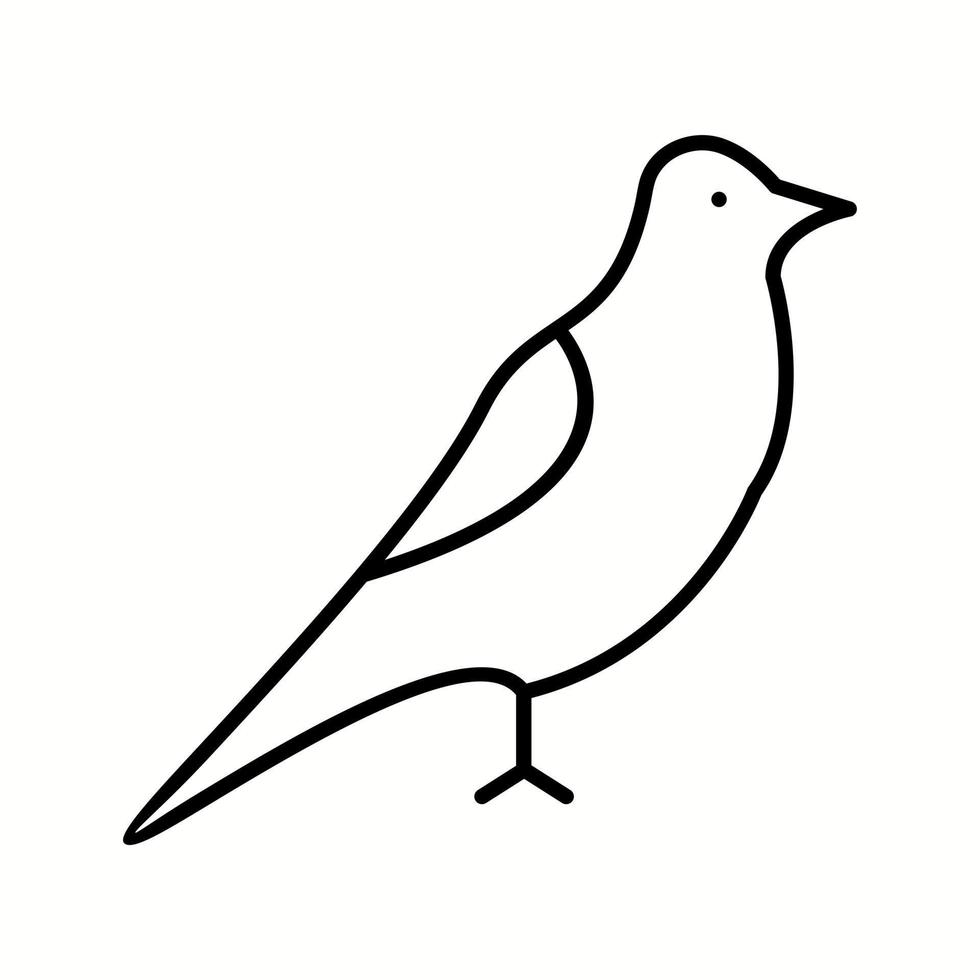 Unique Bird Vector Line Icon