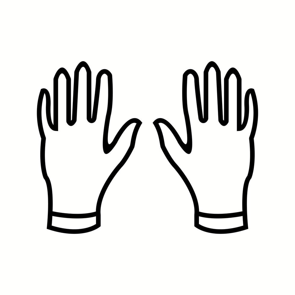 Unique Gloves Line Vector Icon