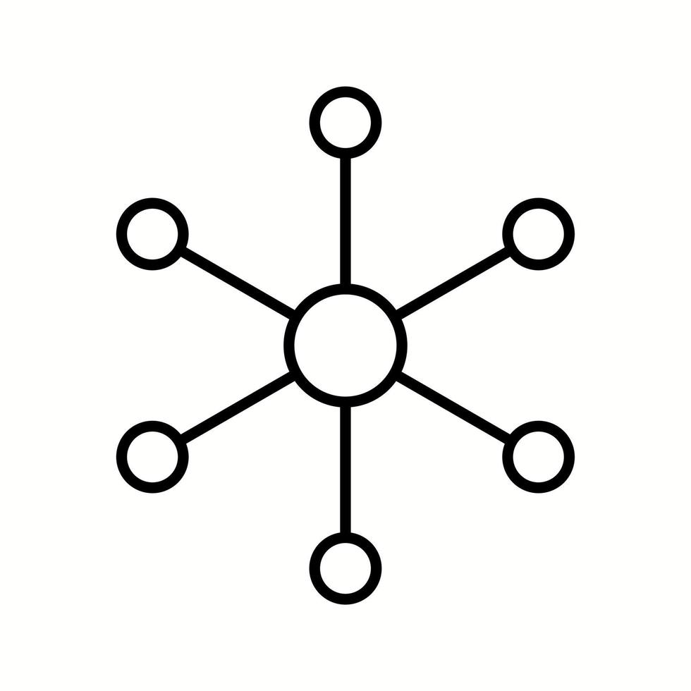 Unique Molecular Structure II Vector Line Icon