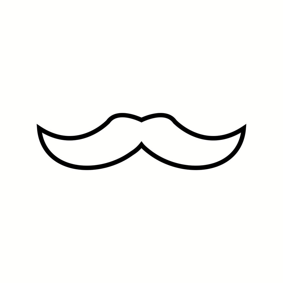 Unique Moustache Vector Line Icon