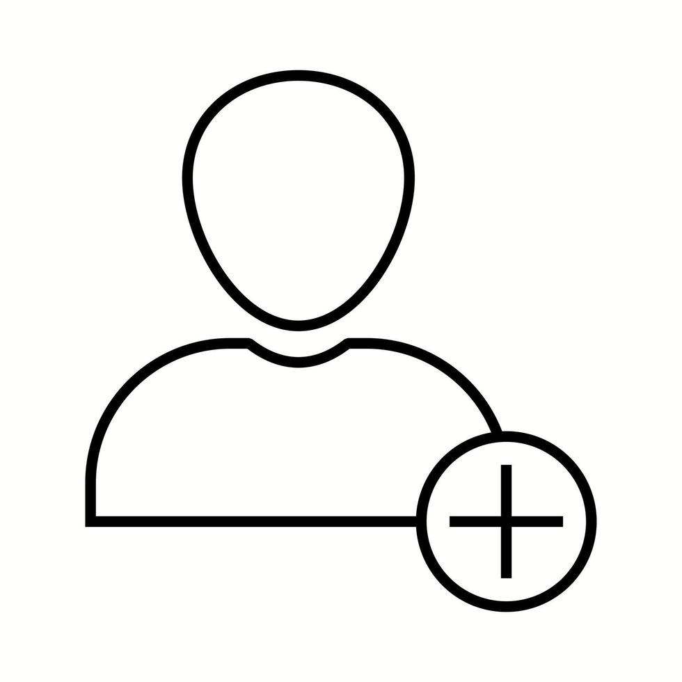 Unique Add Account Vector Line Icon
