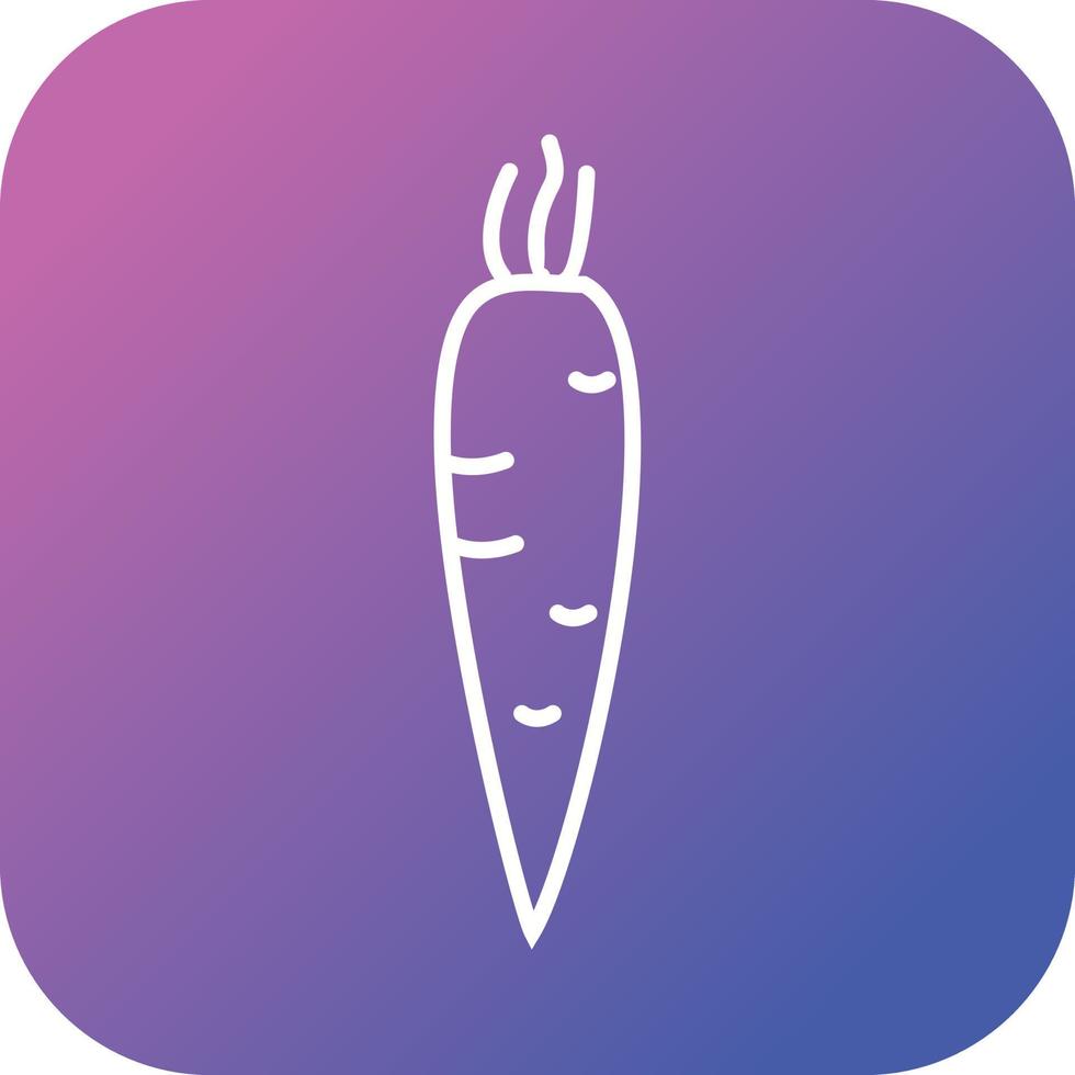 Unique Carrot Vector Line Icon