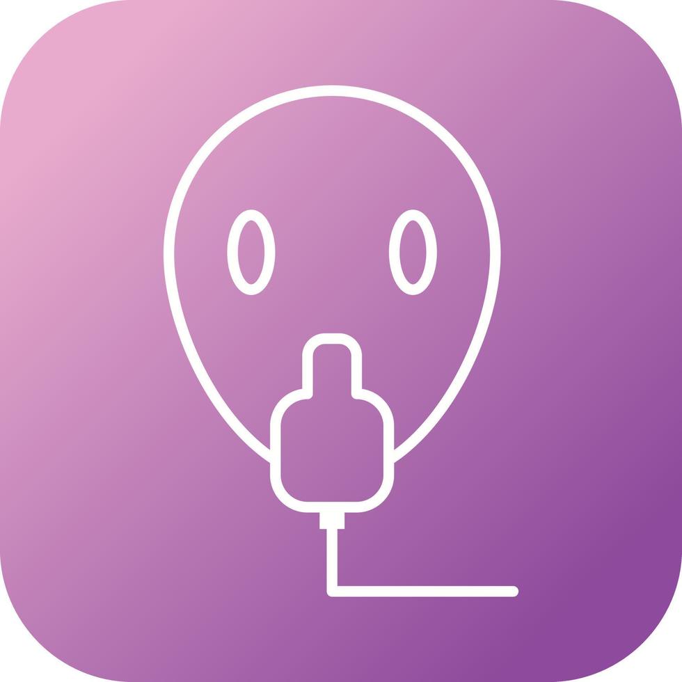 Unique Oxygen Mask Vector Line Icon