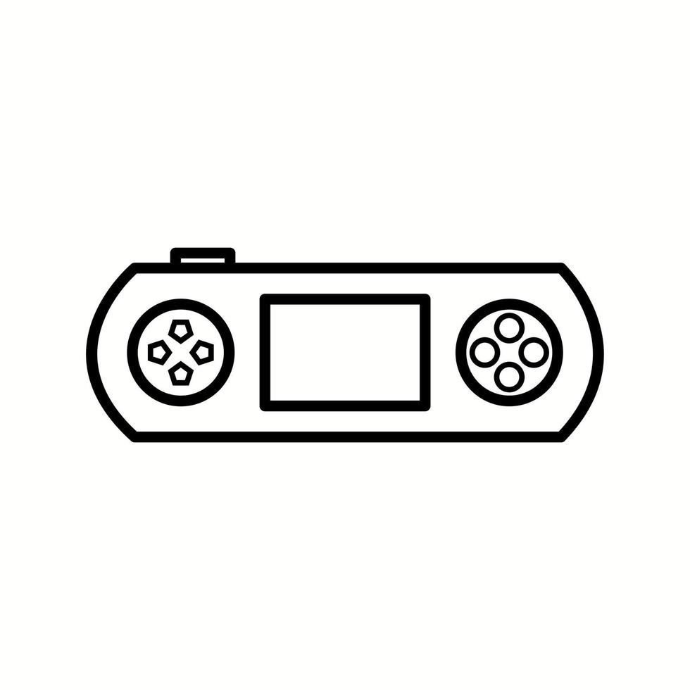 Unique Gaming Console Line Vector Icon